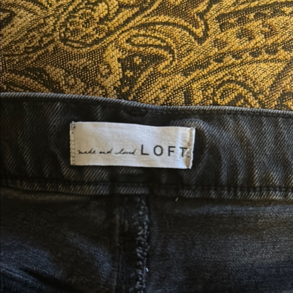 LOFT High Waist Sandal Flare Black Wide Leg Jeans Size 31/12! - Picture 13 of 13